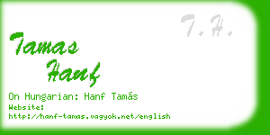 tamas hanf business card